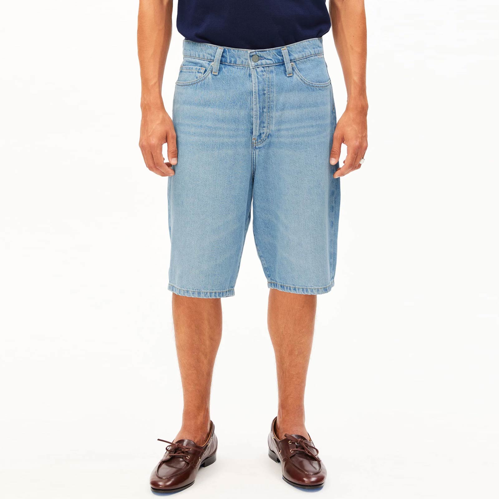 Baggy Hemp Blend Denim Short atlas Armedangels