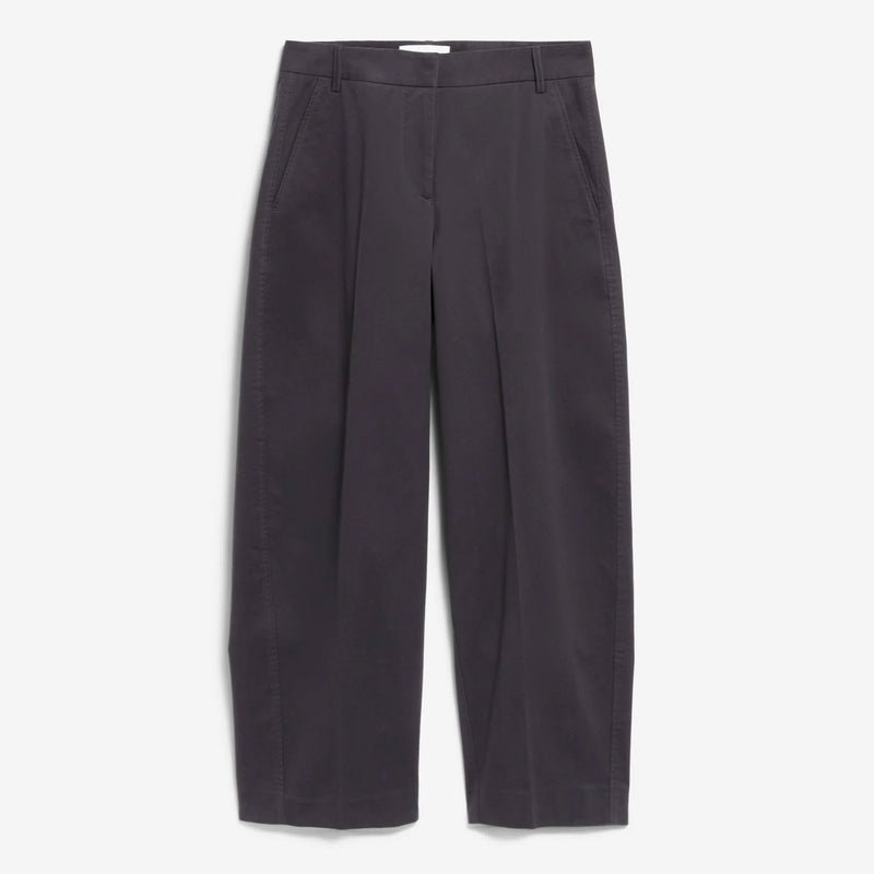 Barrel Leg Twill Pant dark steel