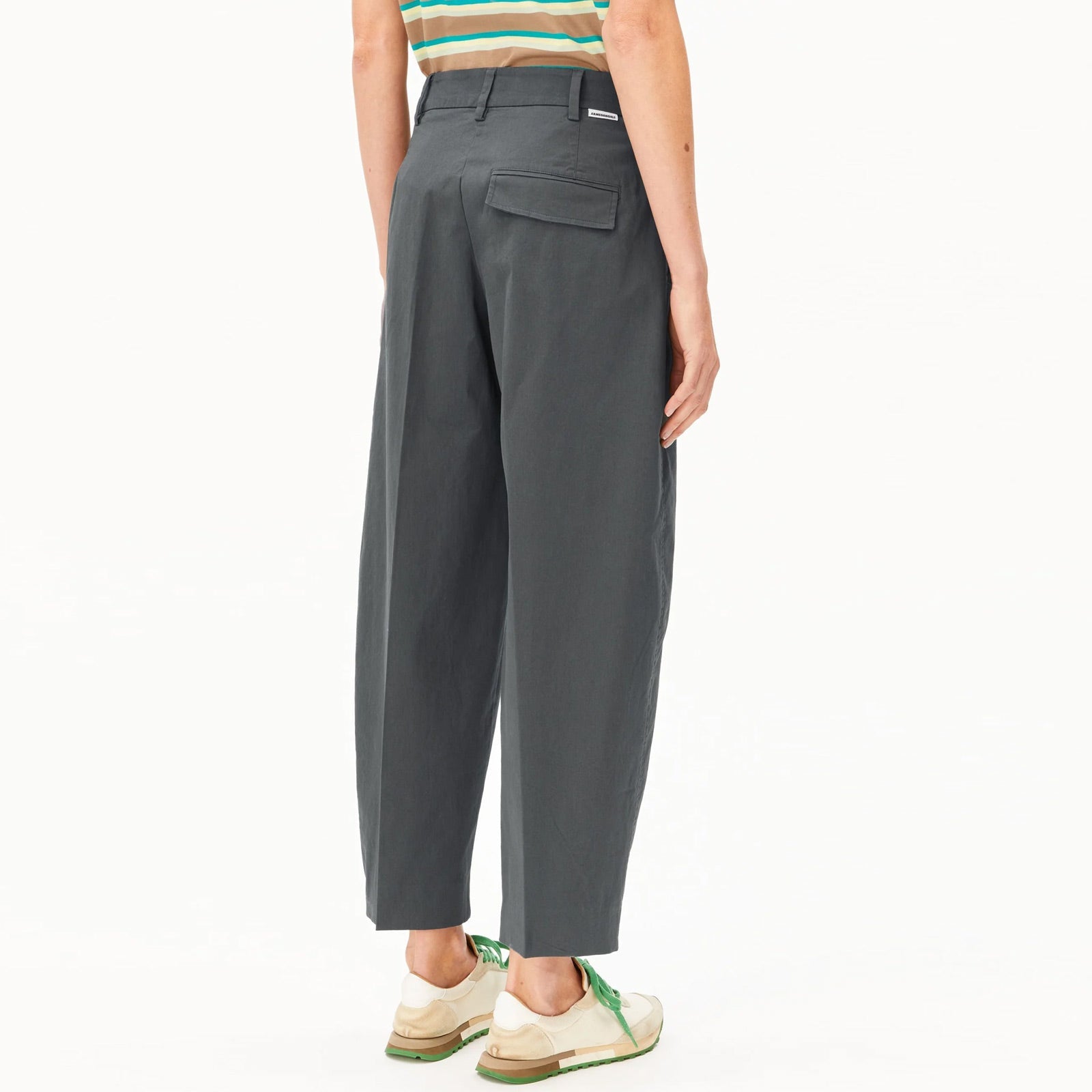 Barrel Leg Twill Pant space steel Armedangels