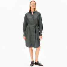 Barrel Sleeve Poplin Dress space steel Armedangels