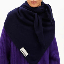 Bryanaa Triangle Scarf tinted navy Armedangels