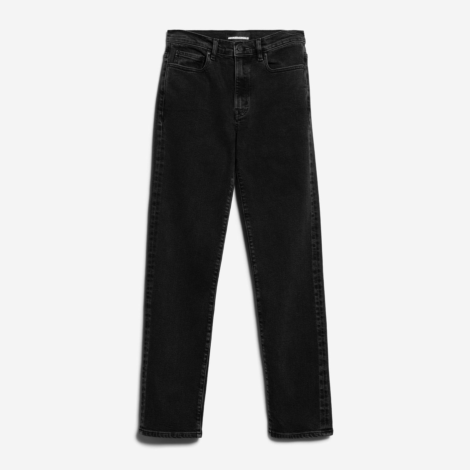 Carenaa Straight Fit Mid Waist Jeans true ebony