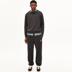Cotton Knit Sweater mid silver melange-black