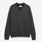 Cotton Knit Sweater mid silver melange-black