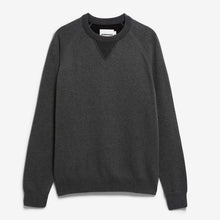 Cotton Knit Sweater mid silver melange-black