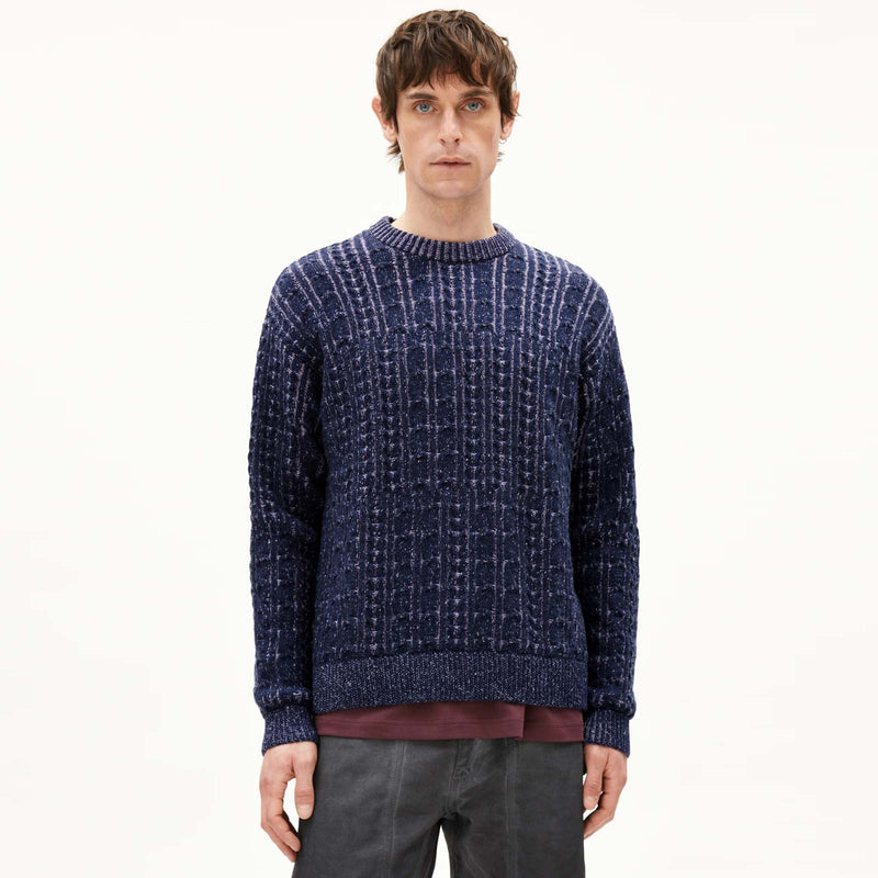 Daako Jumper night sky tweed-frozen lavender Armedangels