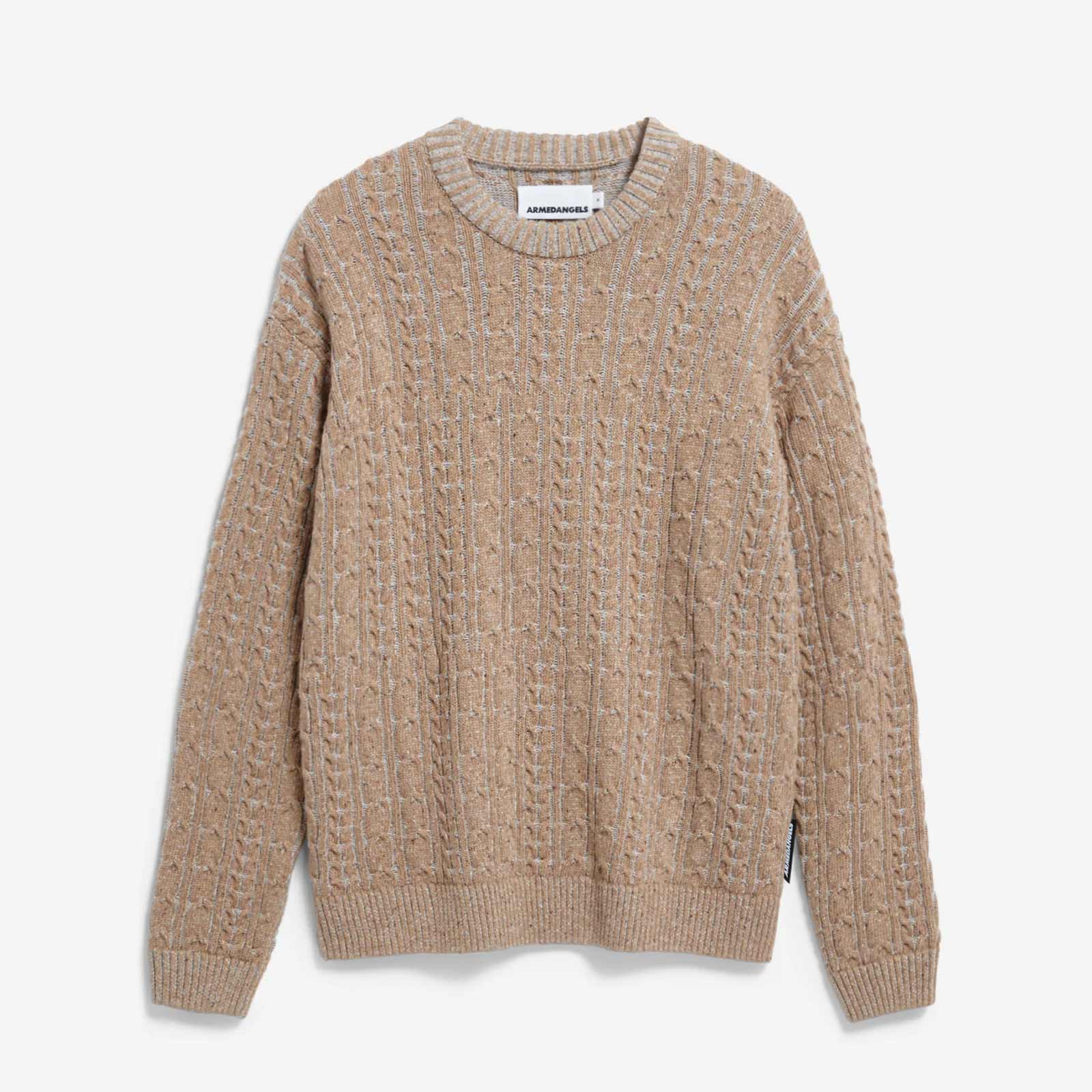 Daako Jumper silver melange tweed/true camel Armedangels