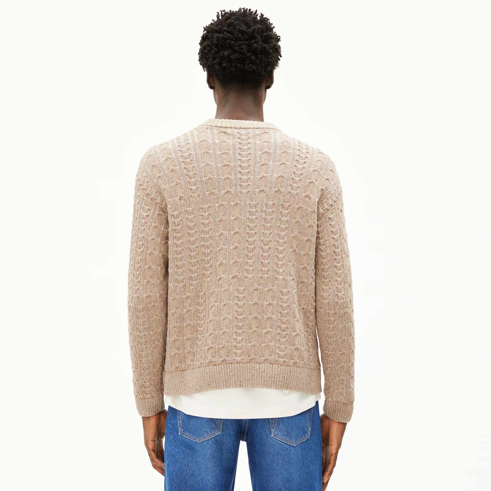 Daako Jumper silver melange tweed/true camel Armedangels