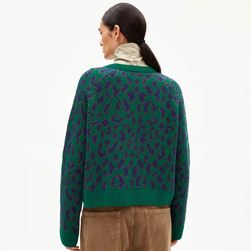 Diliriaa Leopaa Jumper emerald green Armedangels