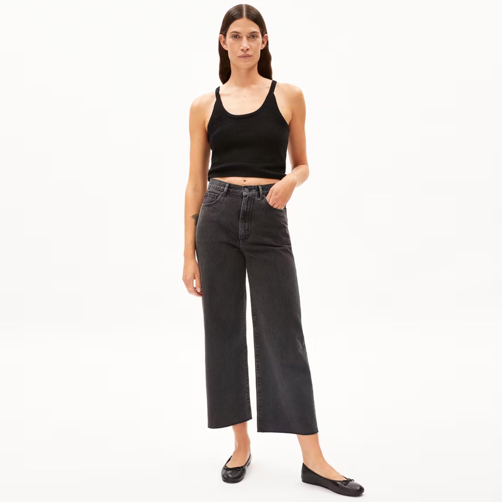 Enijaa Cropped Jeans ebony black