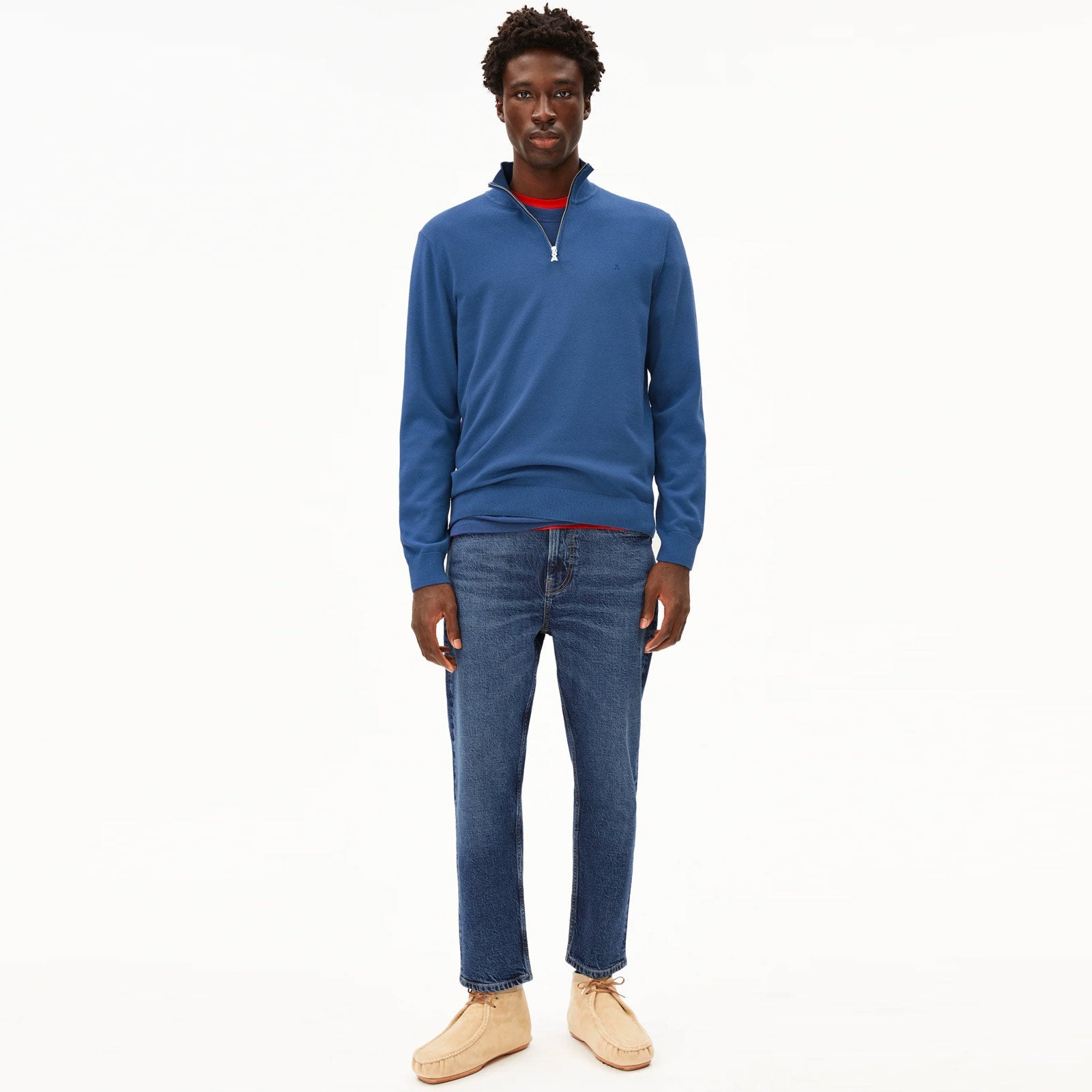 Faabes Half Zip Jumper dark morning Armedangels