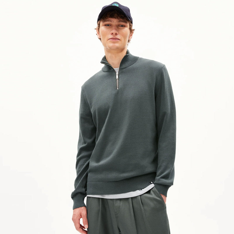 Faabes Half Zip Jumper spacesteel Armedangels