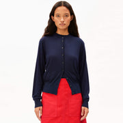 Fine Knit Cardigan tinted navy Armedangels