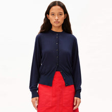 Fine Knit Cardigan tinted navy Armedangels