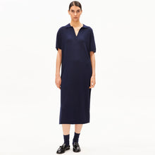 Fine Polo Knit Dress tinted navy Armedangels