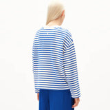 Frankaa Maarlen Stripe Sweatshirt blue bloom undyed