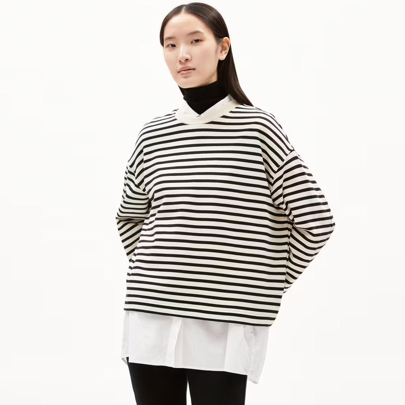 Frankaa Maarlen Stripe Sweatshirt undyed/black