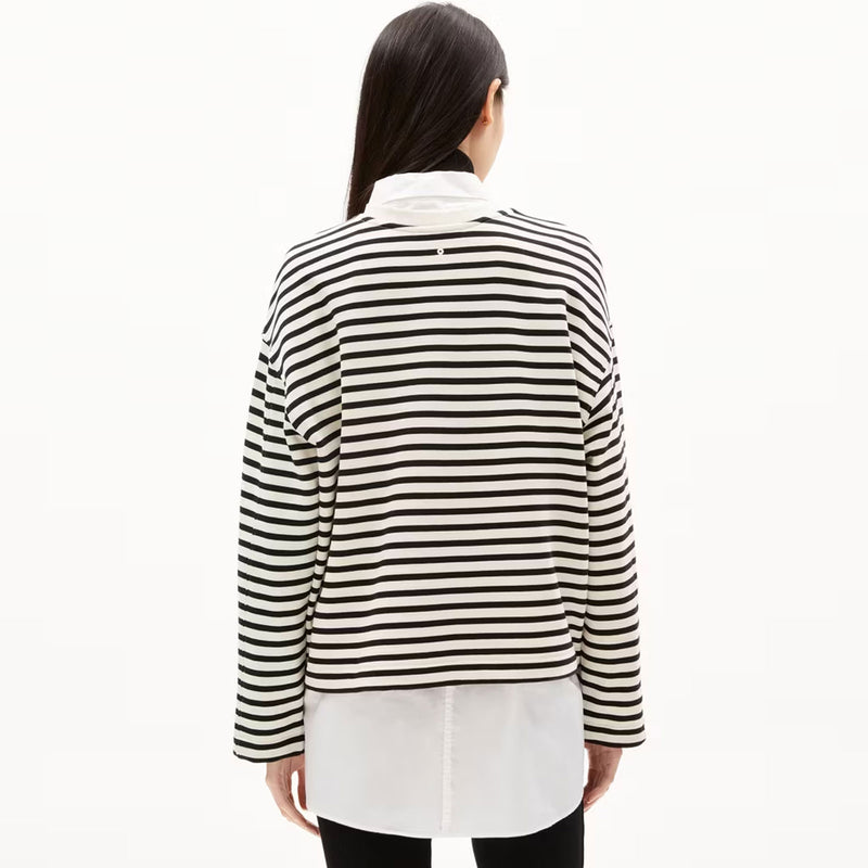 Frankaa Maarlen Stripe Sweatshirt undyed/black