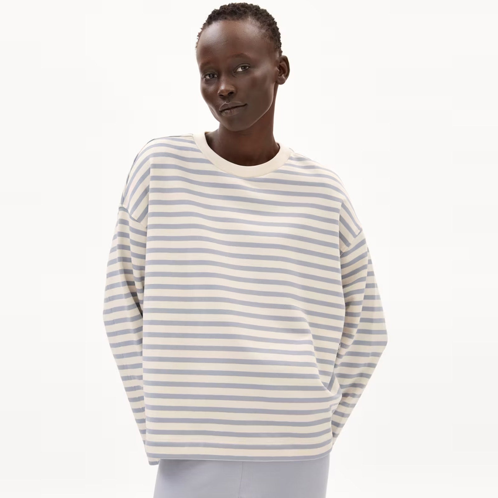 Frankaa Maarlen Stripe Sweatshirt undyed/misty morning