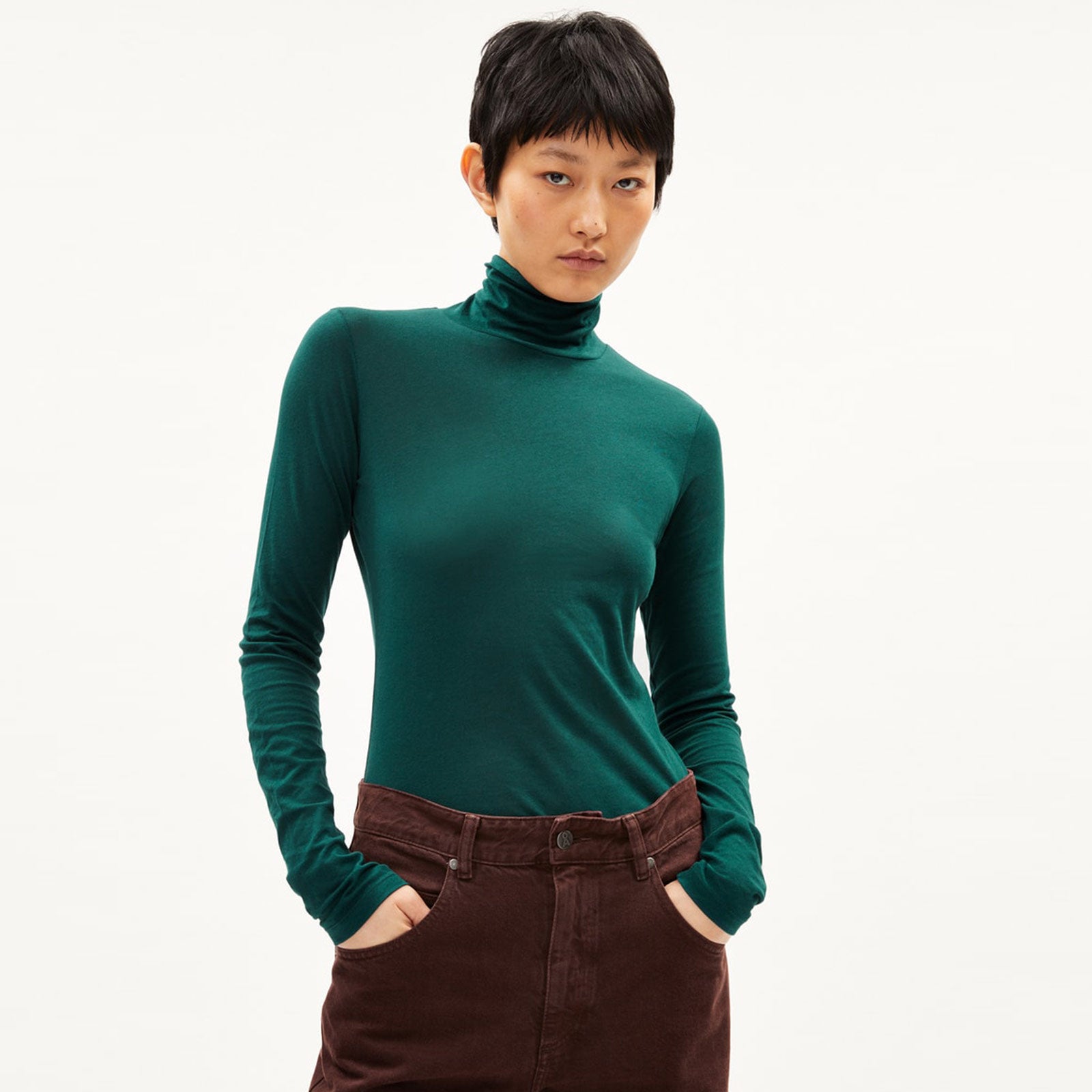 Graziliaa Soft Turtleneck Longsleeve teal stone