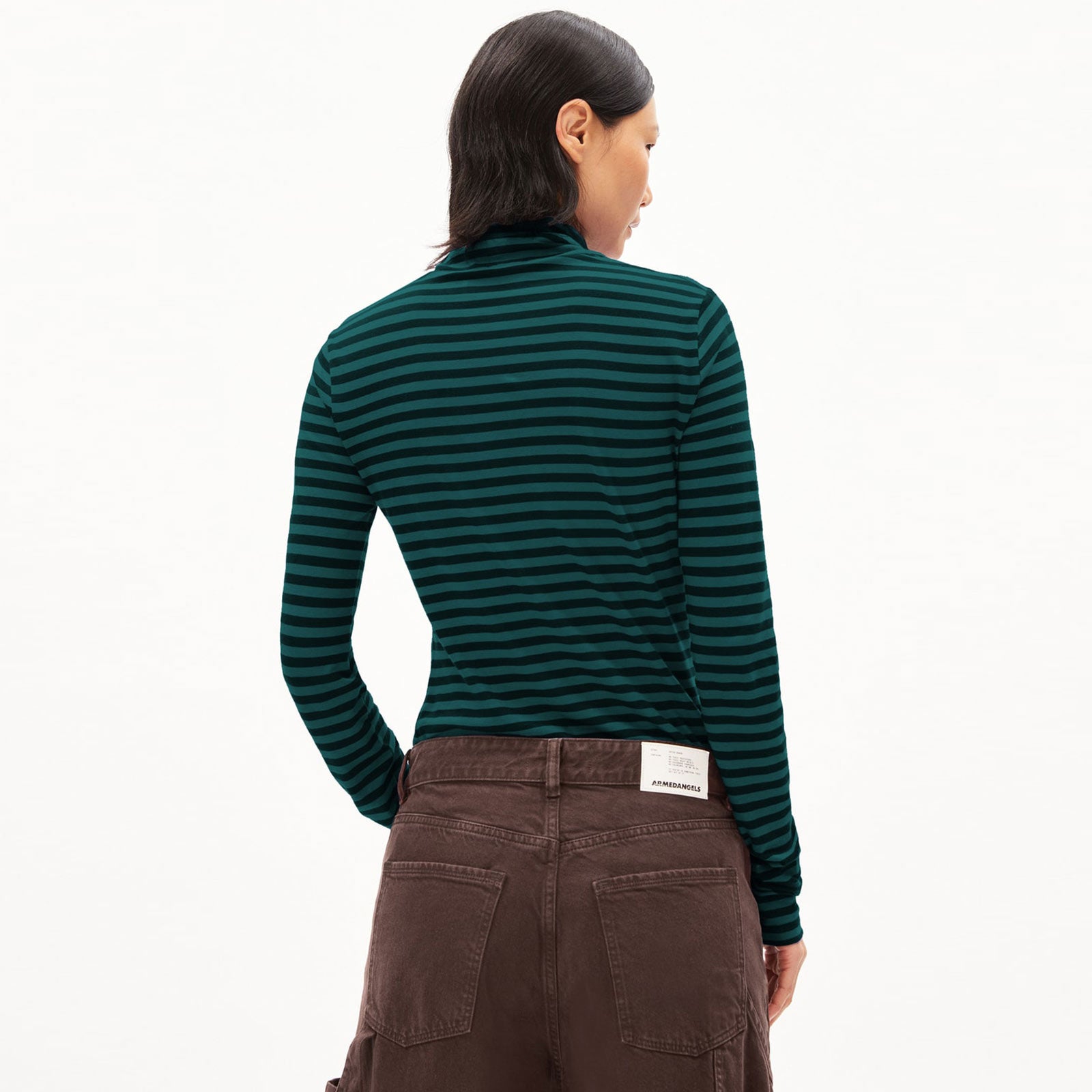 Graziliaa Stripes Turtleneck Longsleeve teal stone-black