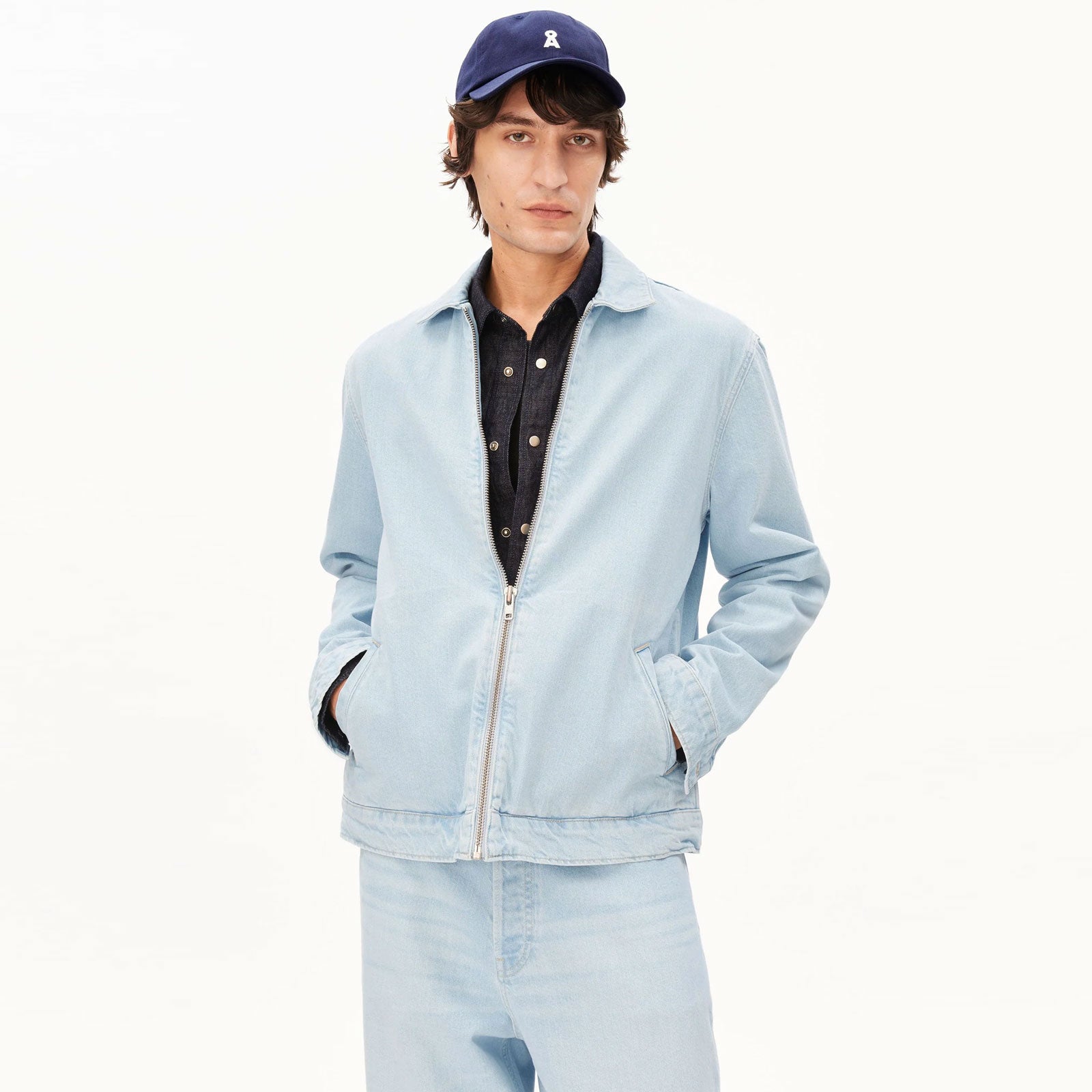 Harrington Denim Jacket ice blue Armedangels