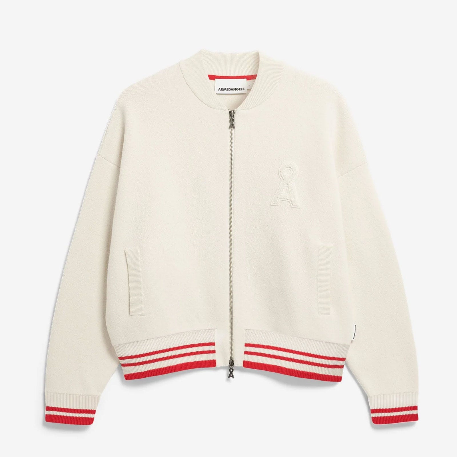 Iconic Å Bomber Jacket oatmilk/mars red