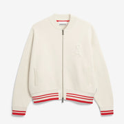 Iconic Å Bomber Jacket oatmilk/mars red