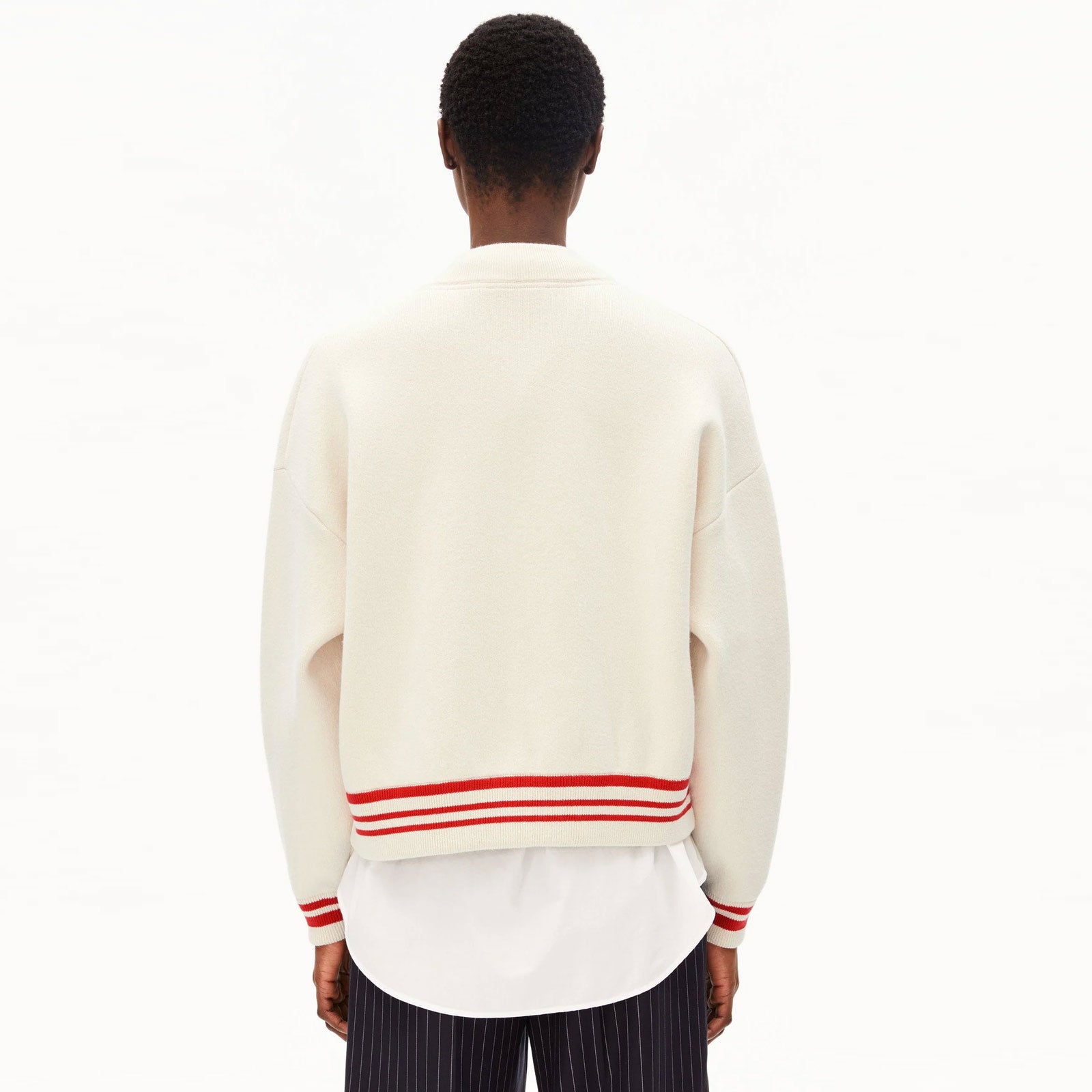 Iconic Å Bomber Jacket oatmilk/mars red