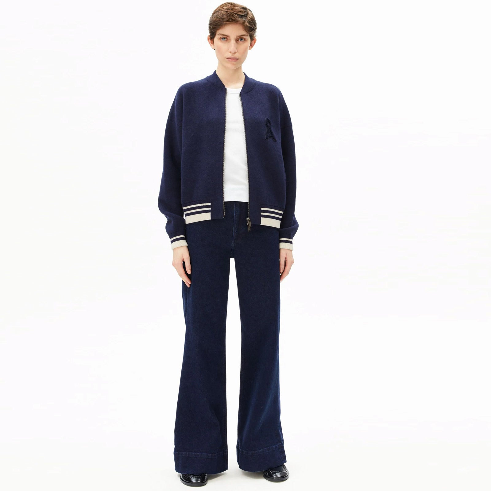 Iconic Å Bomber Jacket tinted navy/oatmilk