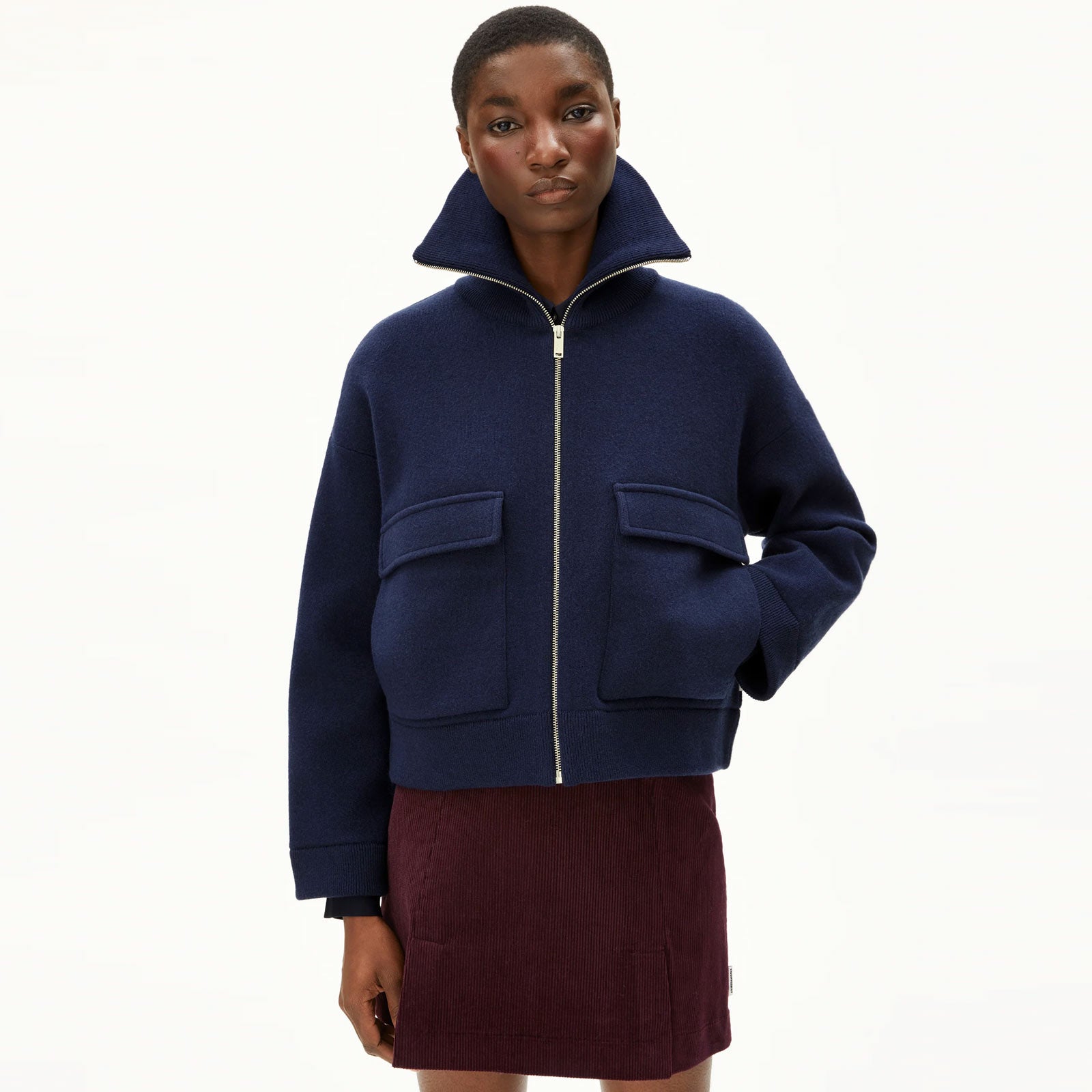 Joaniaas Cardigan tinted navy Armedangels