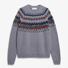 Kaalla Fair Isle Jumper silver melange/dusty orange Armedangels