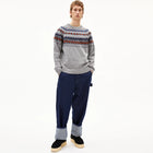 Kaalla Fair Isle Jumper silver melange/dusty orange Armedangels