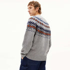 Kaalla Fair Isle Jumper silver melange/dusty orange Armedangels
