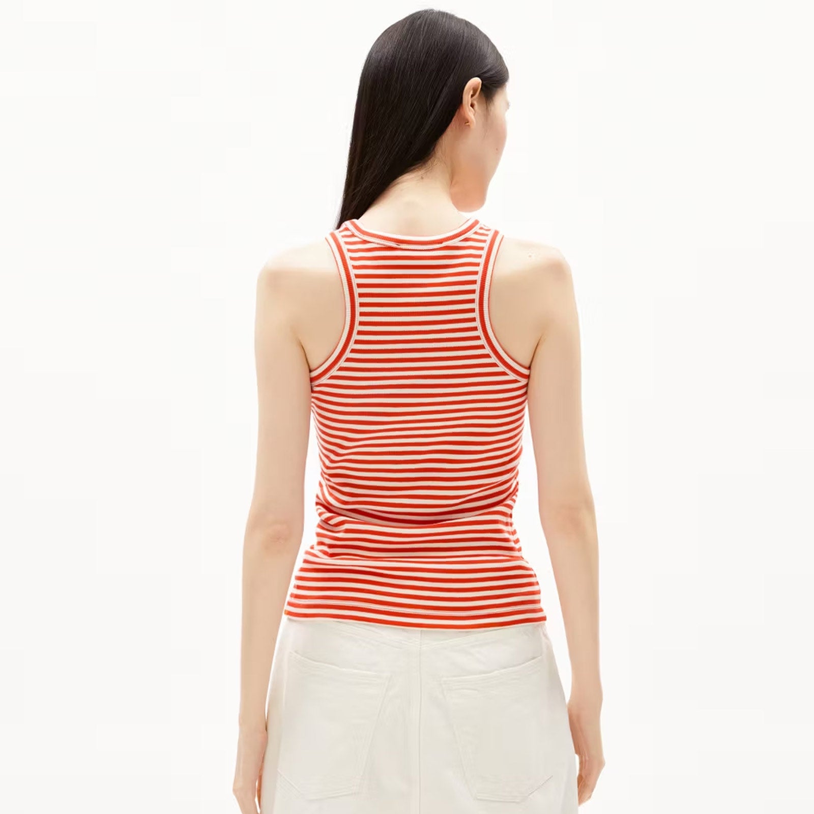 Kanitaa Stripes Top poppy red/oatmilk