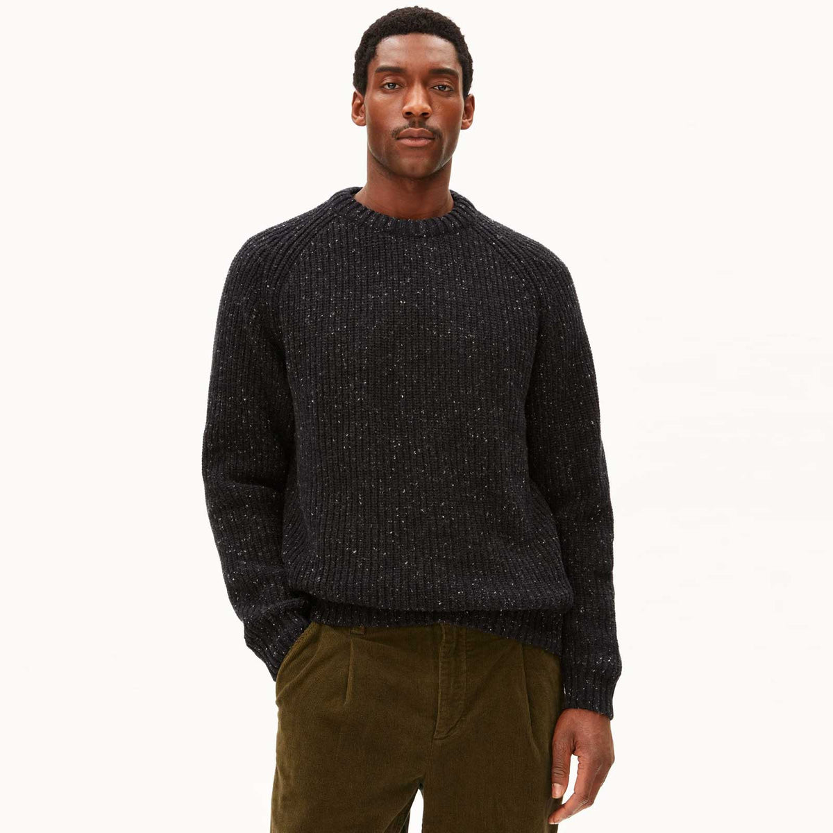 Kiaano Tweed Knit Sweater black