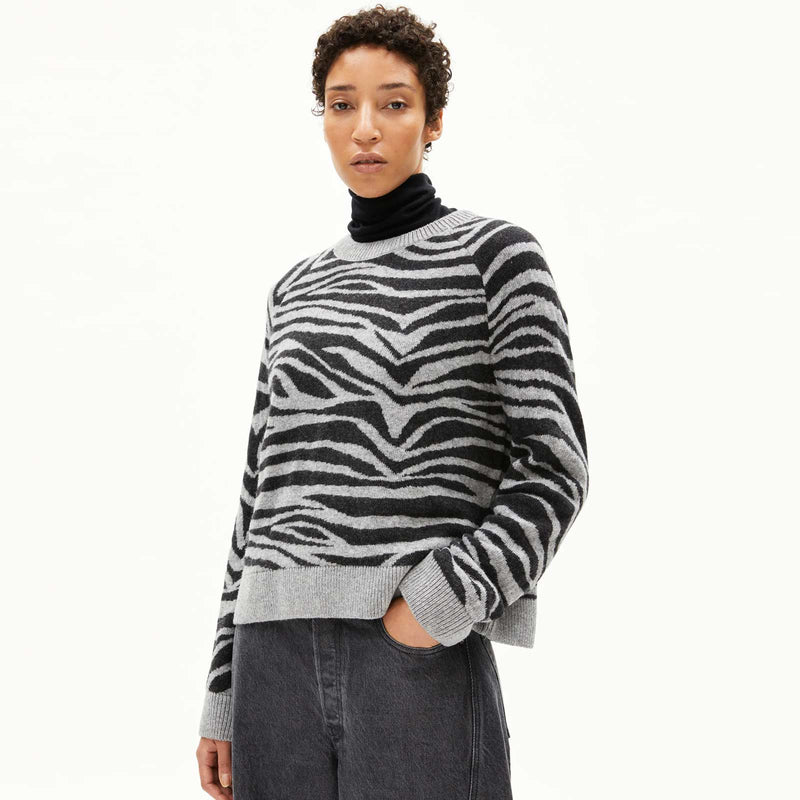 Liliriaa Zebraraa Jumper silver mel/steel mel Armedangels