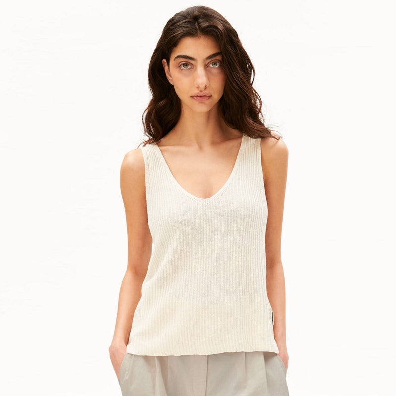 Linen Blend Knit Top undyed Armedangels