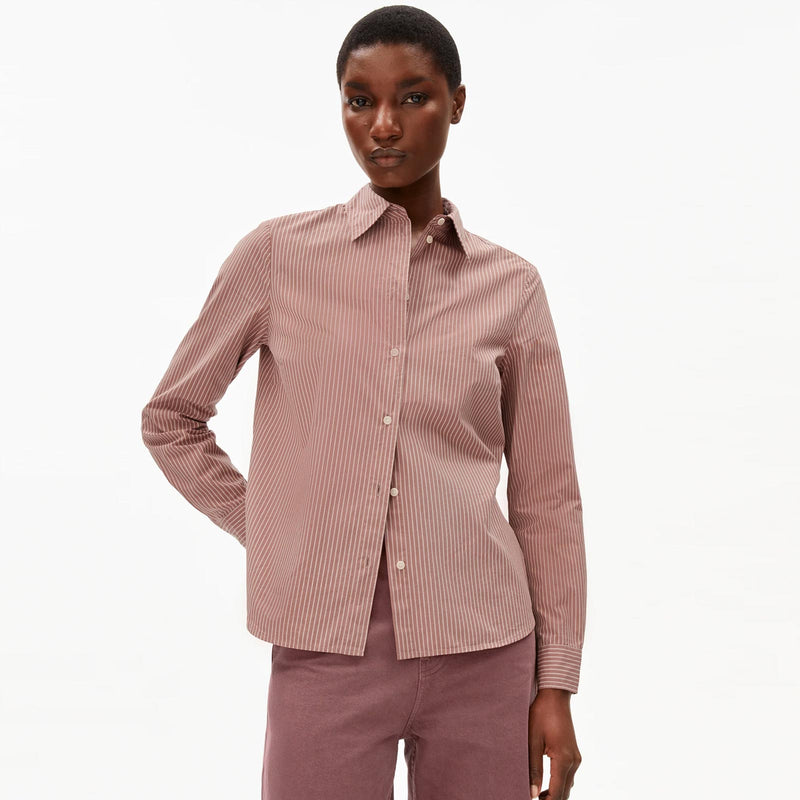 Louilaa Striped Blouse berry /ice grape