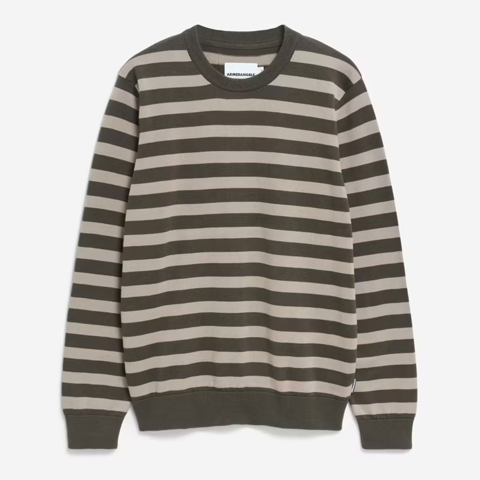 Loukaa Fine Stripes Jumper forest pine/light sage Armedangels