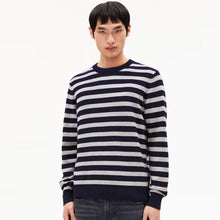Loukaa Fine Stripes Jumper night sky/silver melange Armedangels