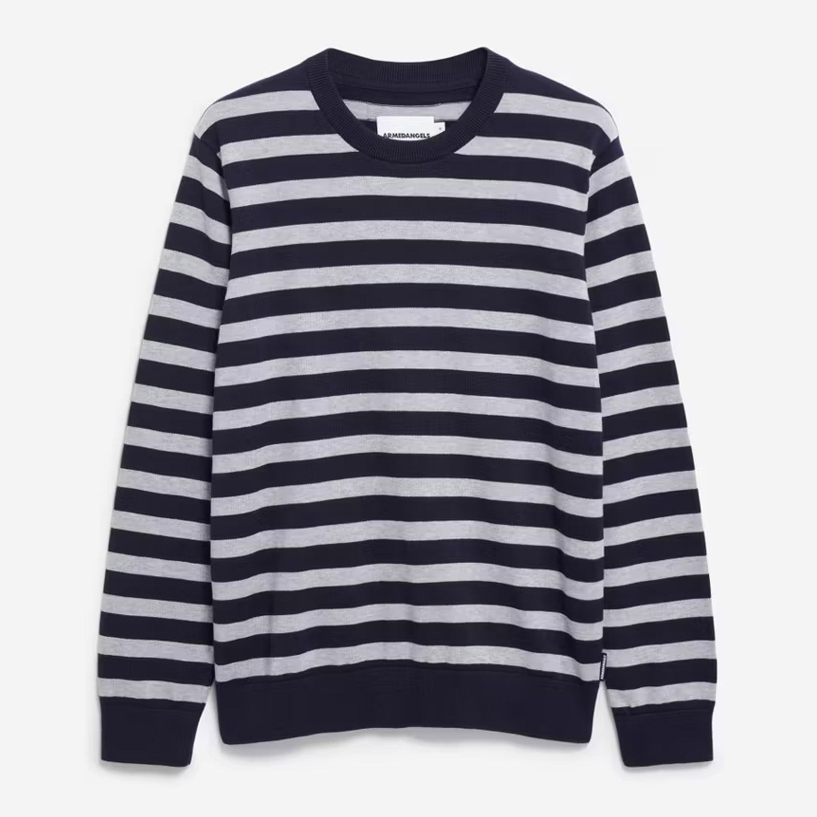 Loukaa Fine Stripes Jumper night sky/silver melange Armedangels