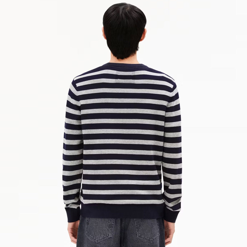 Loukaa Fine Stripes Jumper night sky/silver melange Armedangels