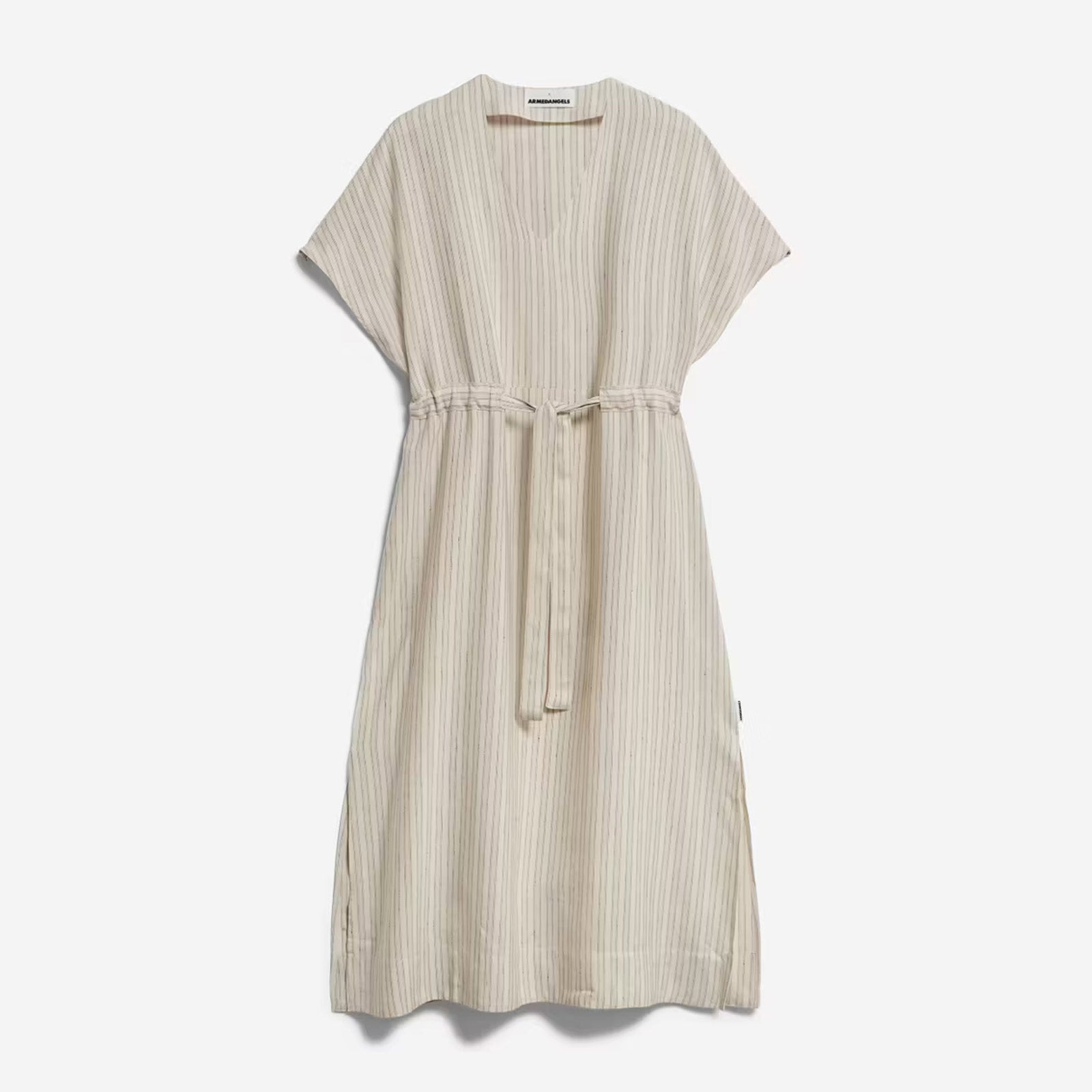 Maahaliana Lino Stripes Dress oatmilk-light matcha