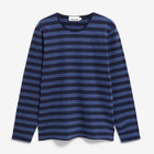 Maarkos LS Stripes Br Tee blue melange/night sky Armedangels
