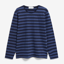 Maarkos LS Stripes Br Tee blue melange/night sky Armedangels