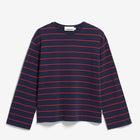 Marynaa Fine Stripe Jumper tinted navy/candy apple Armedangels
