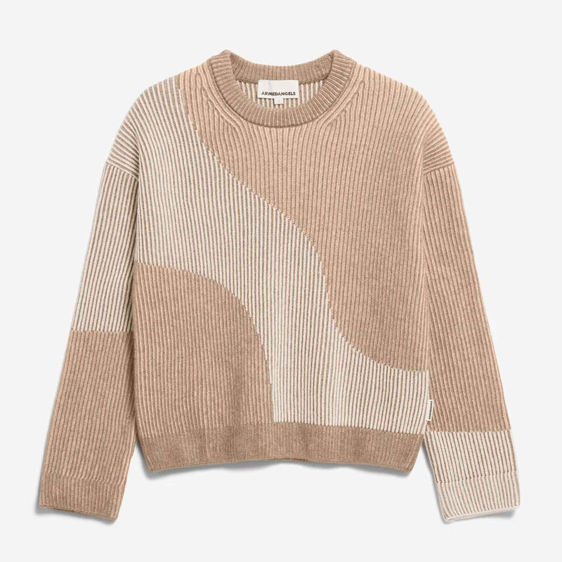 Mayraa Vanise Jumper camel melange/oatmilk Armedangels