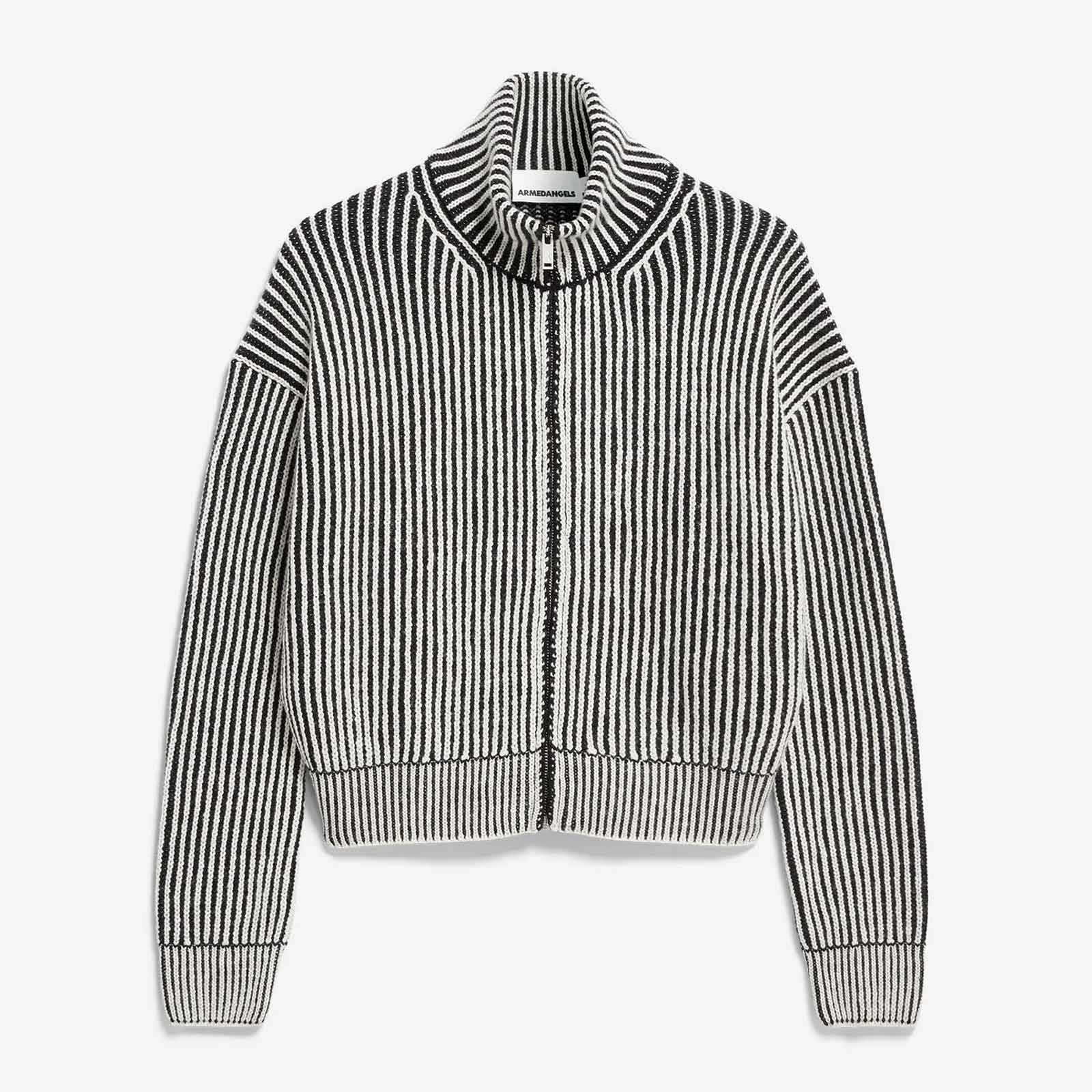 Medeaa Vanise Cardigan black-oatmilk Armedangels