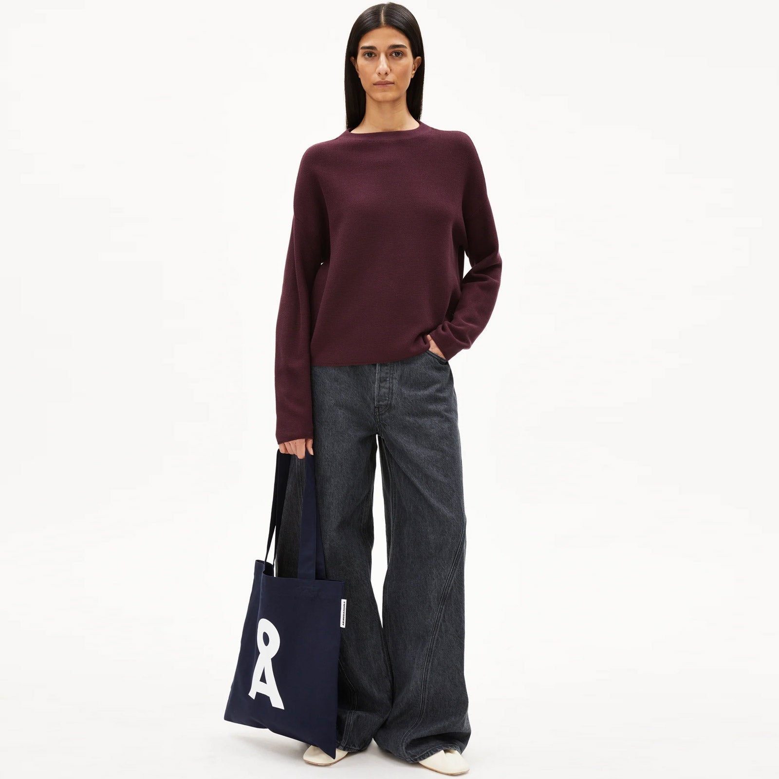 Merinaa Links Links Jumper dark cranberry Armedangels